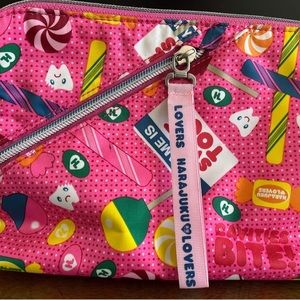 VINTAGE - Harajuku Lovers GWEN STEFANI Pink Cosmetic/Makeup Bag - Candy Cute